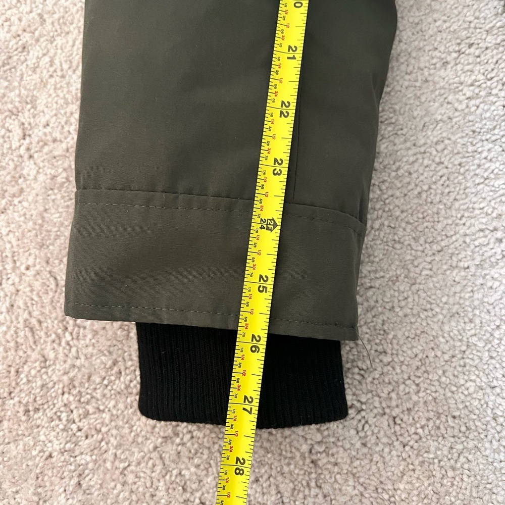 Nine West Fur Trim Hooded Parka Coat Green - Picture 11 of 12